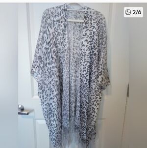 ❤️Leopard Print Fringe Kimono/Scarf